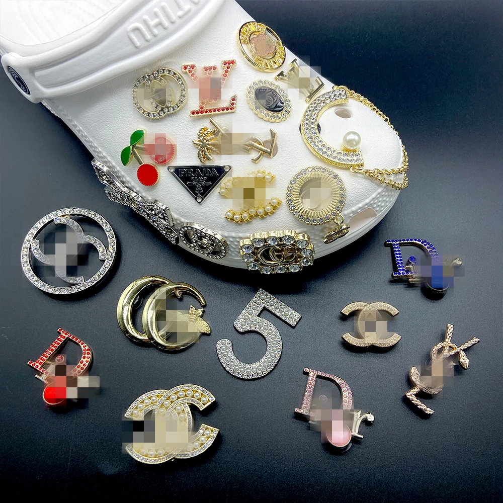 Лидер продаж, дизайнерские подвески-Кроксы, металлические подвески-Кроксы, алмазные дизайнерские Роскошные подвески-Кроксы