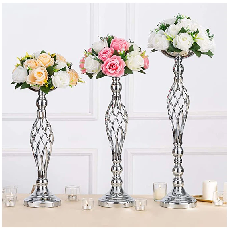 Versatile Metal Flower Arrangement Stand for Wedding Party Dinner Centerpiece, Pillar Candles Holder For Home Decor