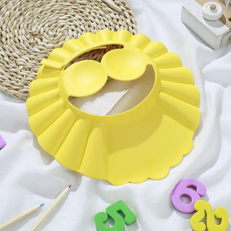 Waterproof Ear Protector Shampoo Cap Soft Rubber Children Bath Shower Cap for Baby Child Infant-Resistant to Water Cruelty-Free