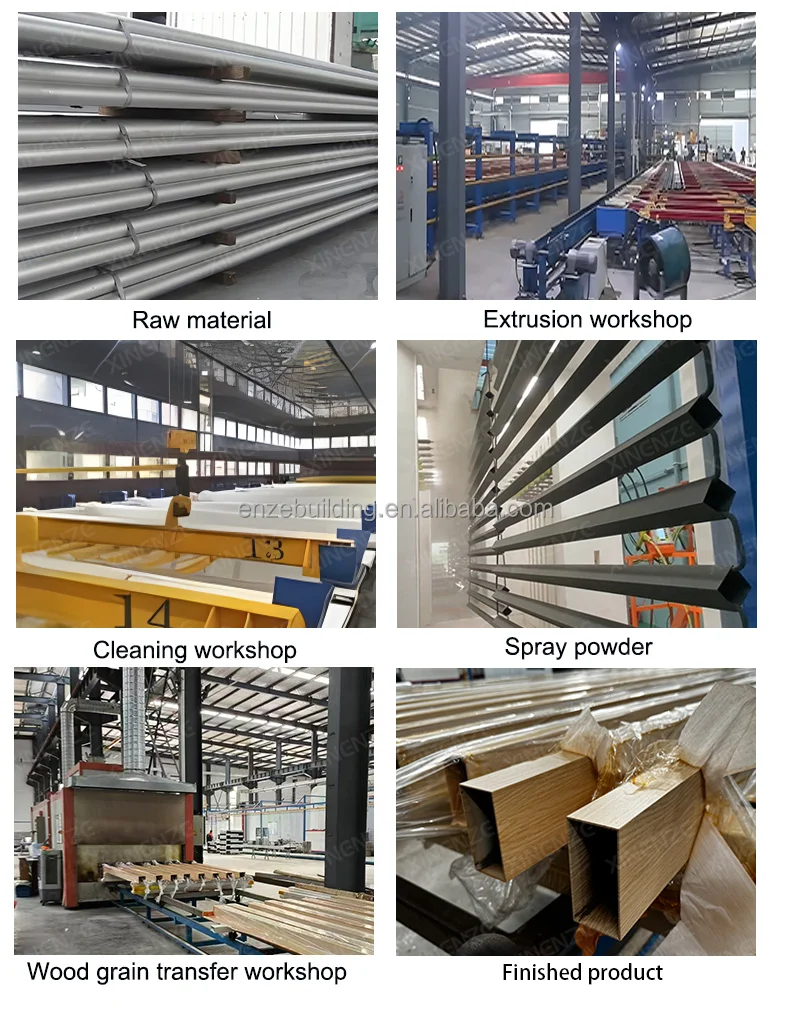 Customized U-Baffle Ceiling System Metal Square Tube Aluminum Ceiling