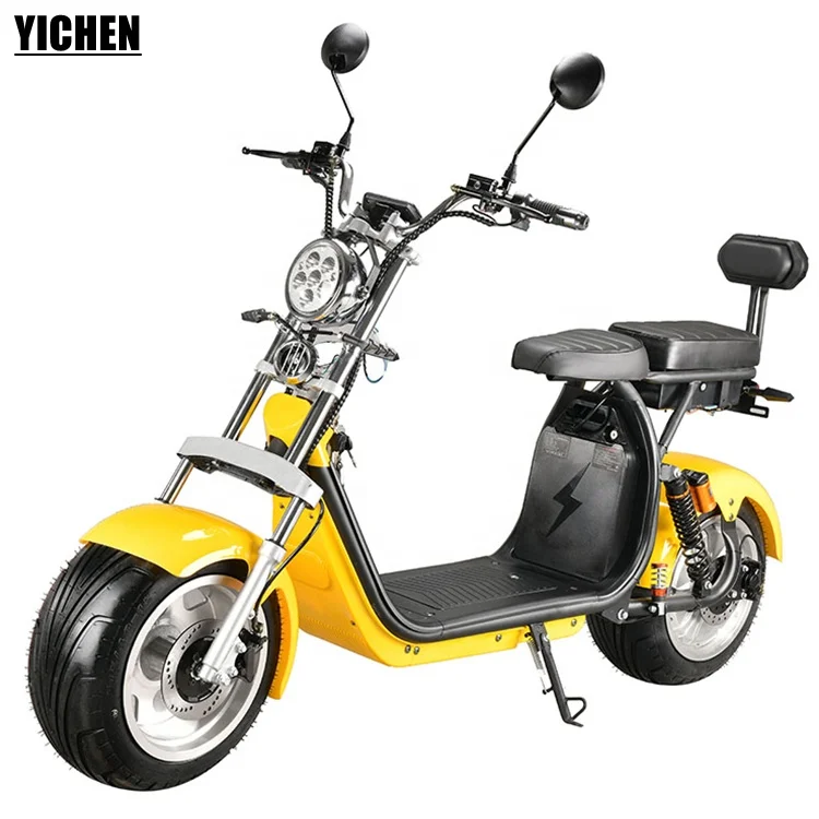 YICHEN электроскутер для взрослых 18 дюймов широкий двухколесный двойной сиденье большой радиус действия дешевый велосипед электроскутер Электрический мотоцикл Скутер