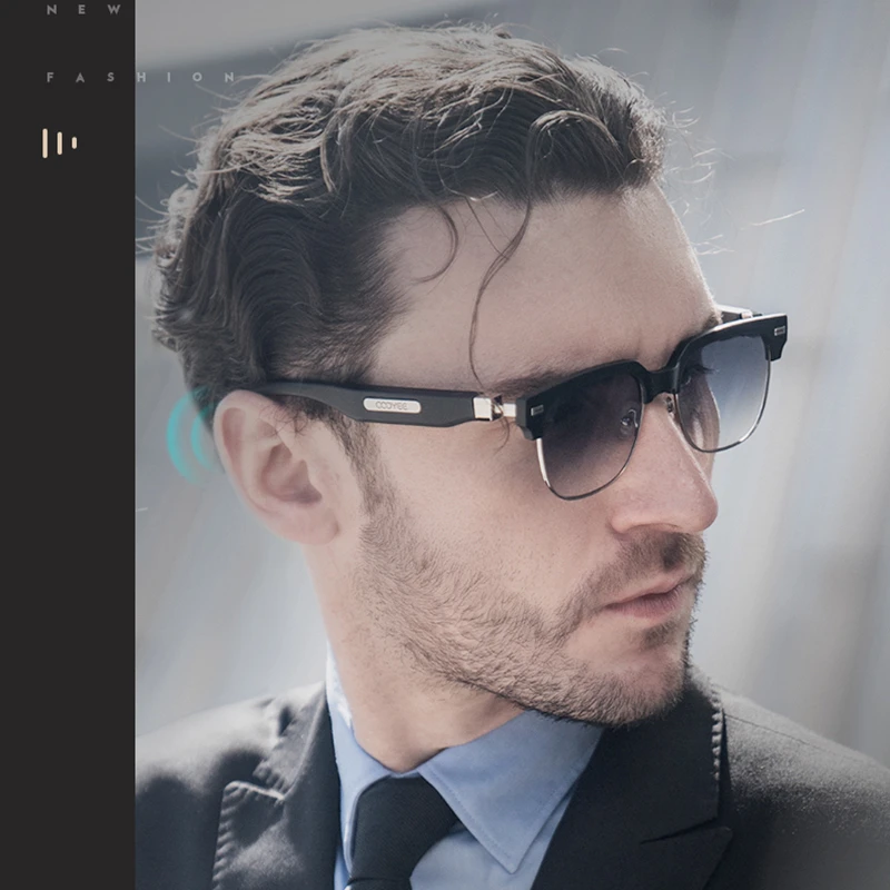 COOYEE01 Bone Conduction Smart Glasses with Bluetooth glasses support Lens customization