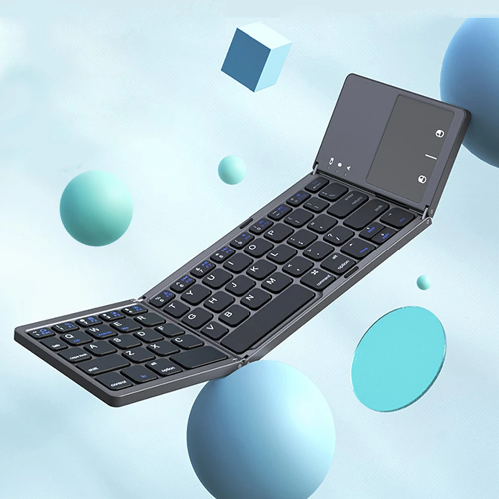 Seenda перезаряжаемые USB Проводные клавиатуры для iOS Android Mac Windows мини складная клавиатура с тачпадом BT