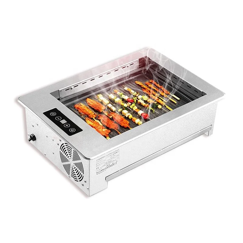 hot sale tabletop smokeless bbq electric grill grill table for korean bbq restaurant