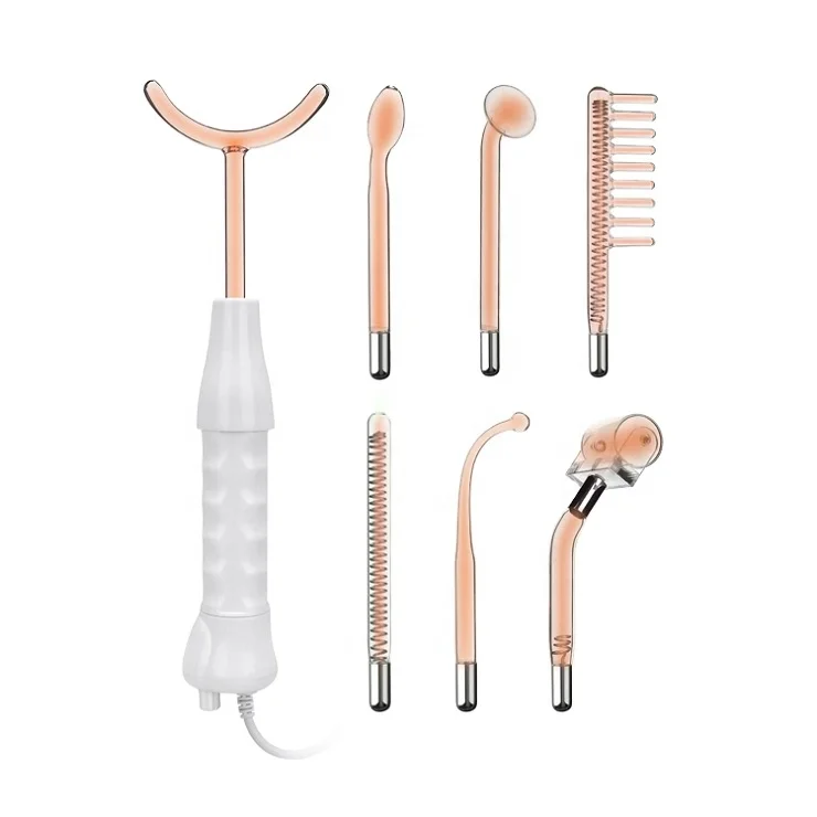 Hot Sales Economical Portable 7 Neon Argon Galvanic High Frequency Facial Machine Face Therapy Wand