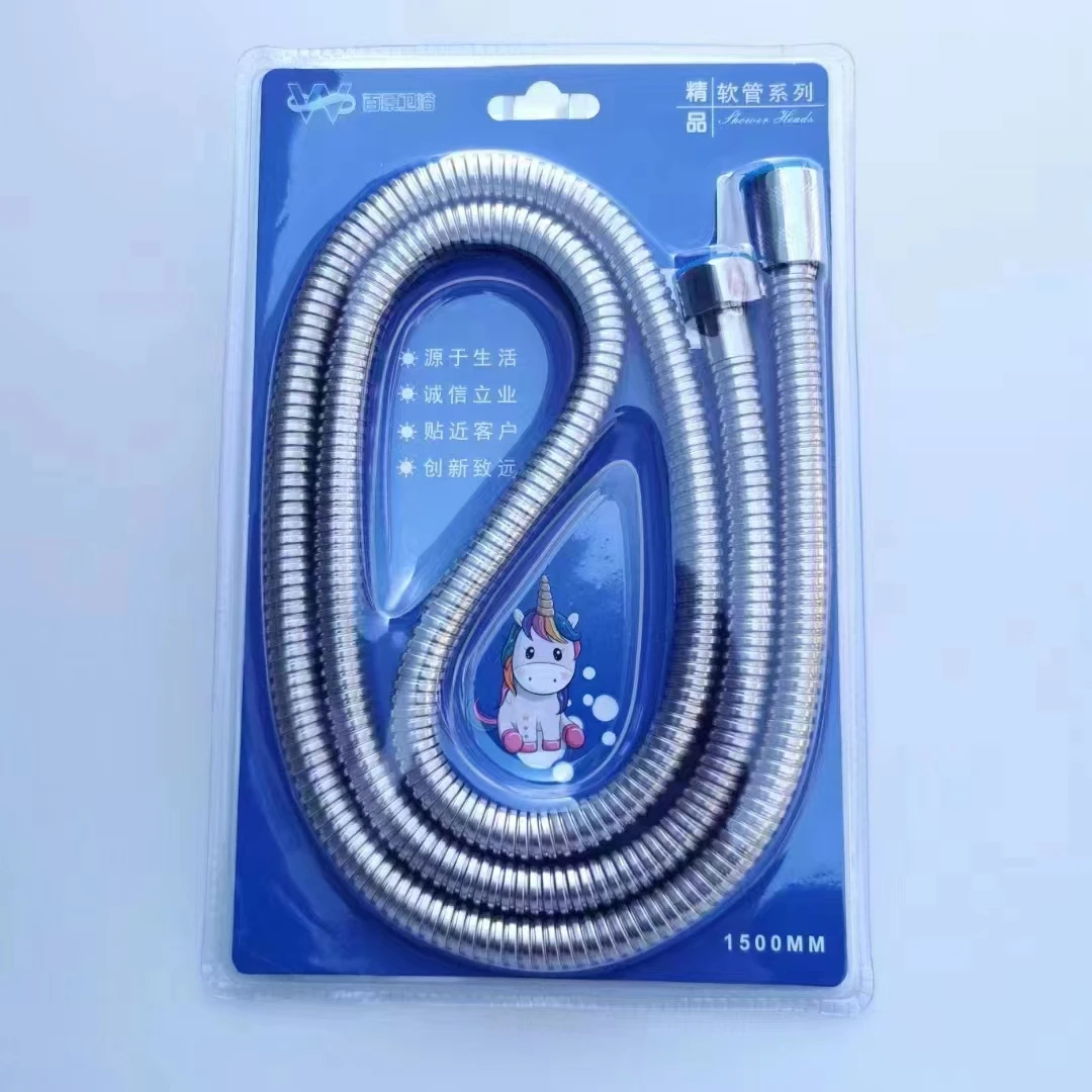 China Factory Stainless Steel Bath Flexible Braided Shower Hose Brass Shower Tube for Bathroom Accessories