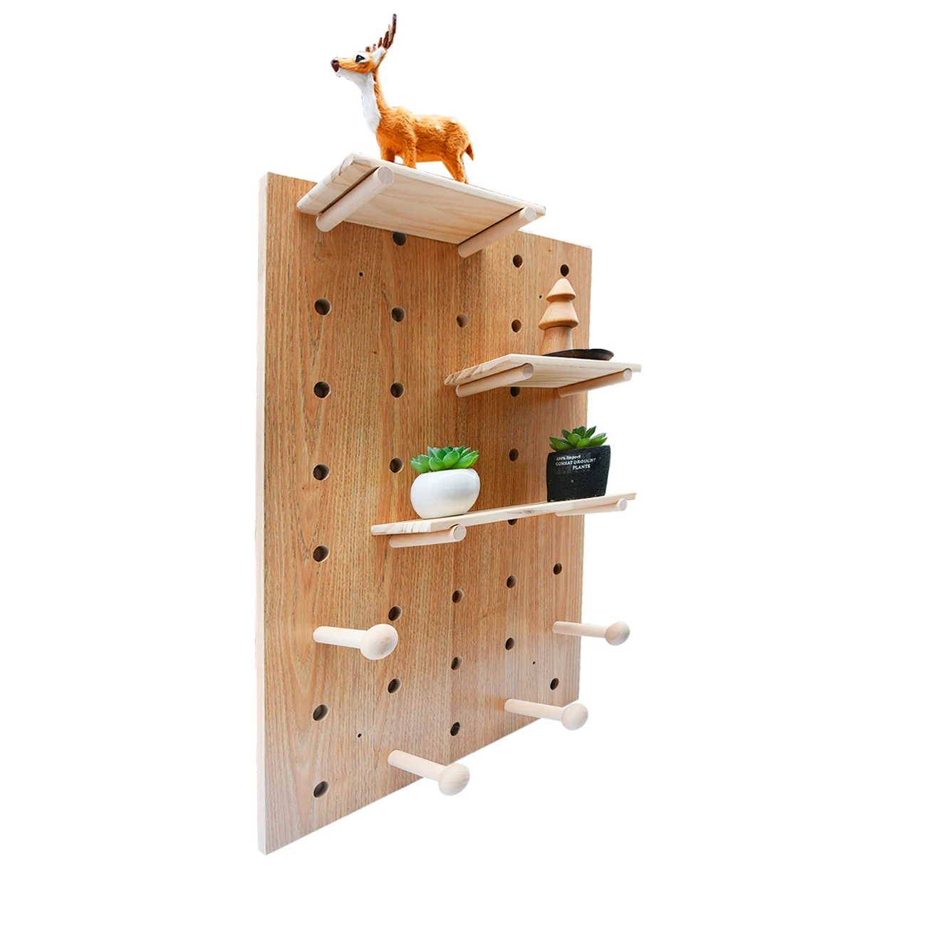 Home Decor & Storage Universal Use Durable Pegboard Wall Shelf Organizer and Storage Separately Usable and Light Assembly