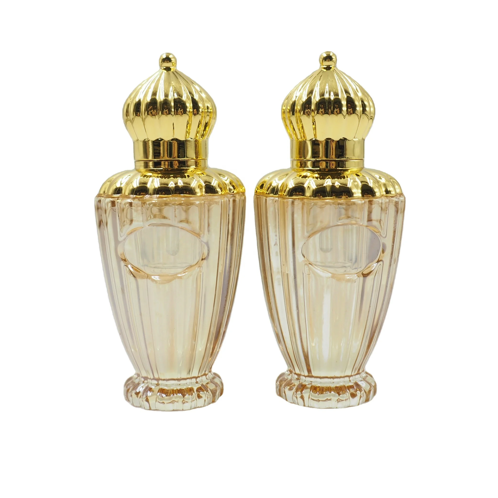 Hot Selling Champagne Water Plating  K9 Crystal Bottle For Attar Oil