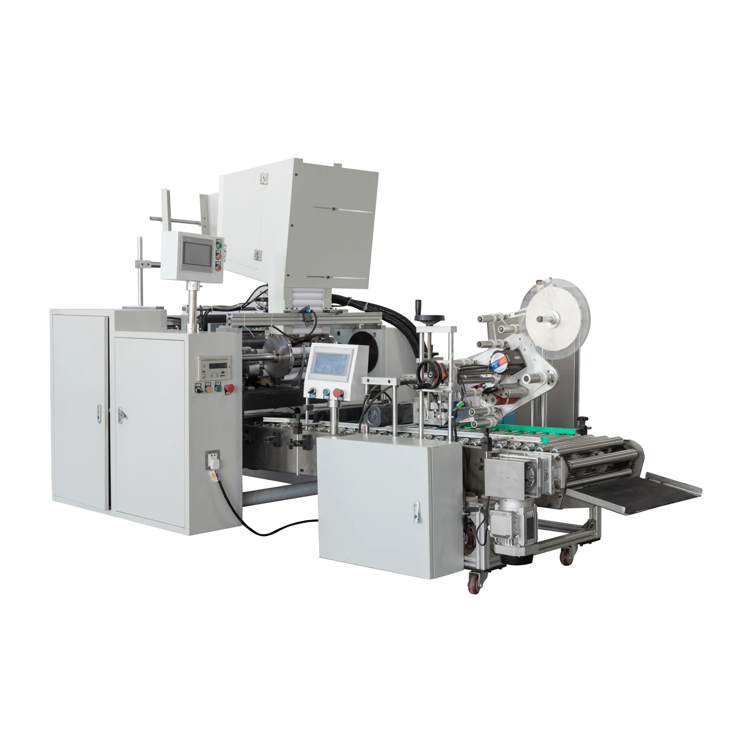 Automatic Four Spindles Household Aluminum Foil Roll Rewinding Machine With Embossed Tube