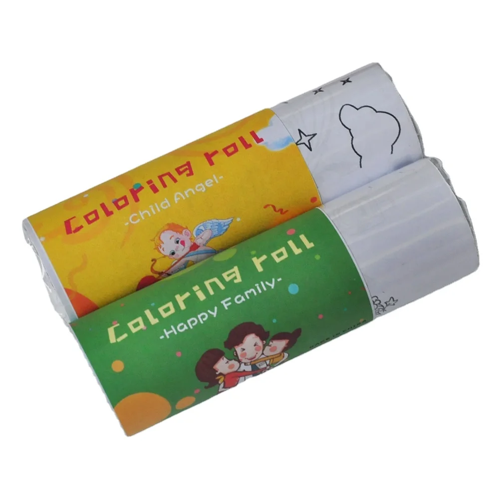 Premium paper safe coloring paper rolls educational gifts set for unisex kids
