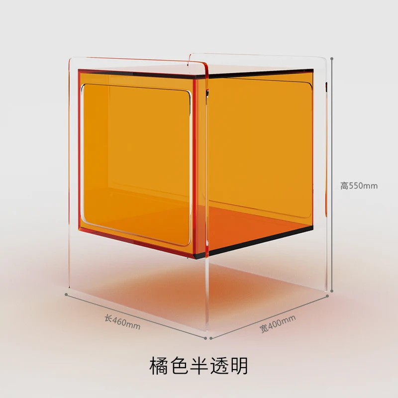 Customized Bedroom Decor Luxury Acrylic Modern Bedside Clear Acrylic Lucite Nightstand