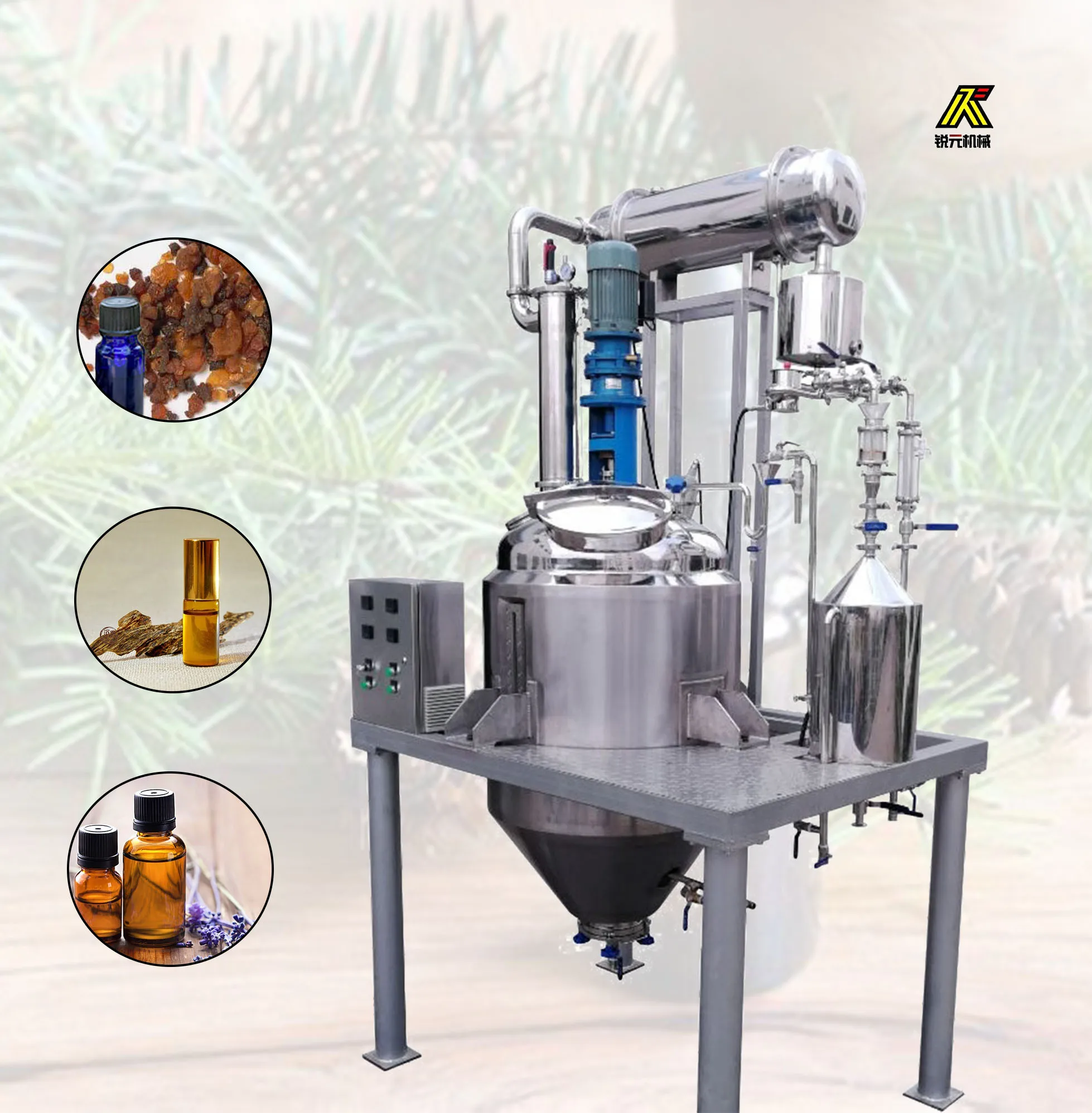 Essential Oil Vacuum Distillation hot sale distilling roses machine