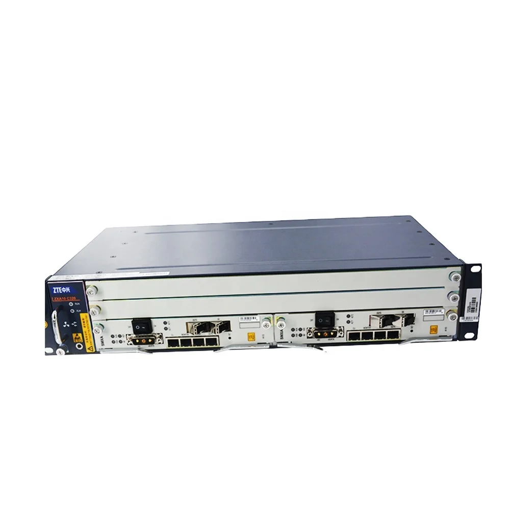 Original ZTE Gpon Mini 8 Ports 16 Ports 10G 1GE Uplink AC DC Power C320 Olt