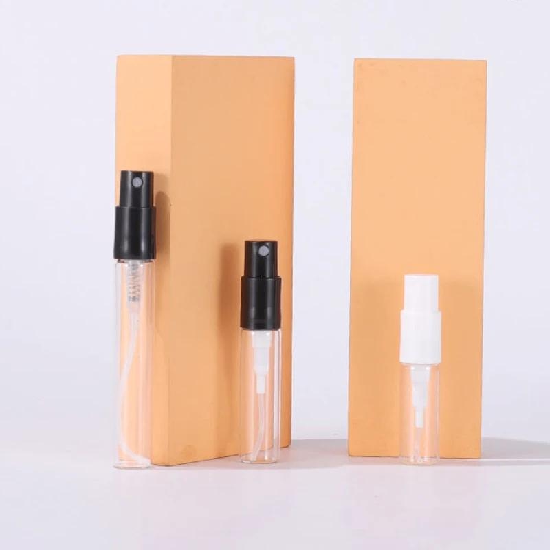 1.8ml 2ml  2.5ml Atomizer Small Sample Mini Empty Glass Spray Perfume Bottle With Spray Glass Perfume Bottle Tube With Sticker