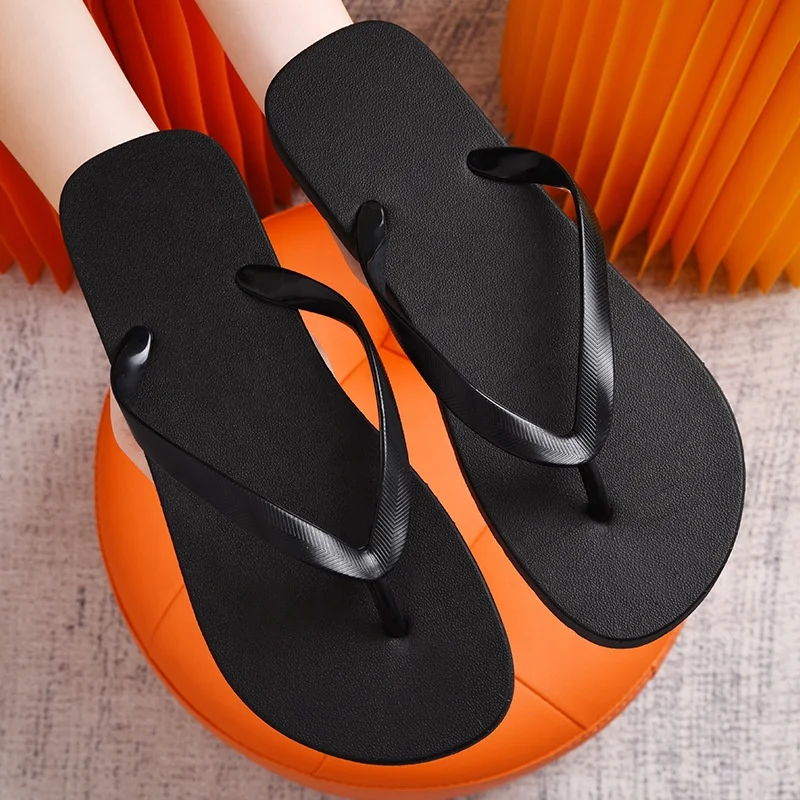 Beautiful Pink Black Wedding Flip Flops Custom Logo Bulk Cheap Rubber Slide Mens Womens Slipper Shoes Beach PVC Insole Summer