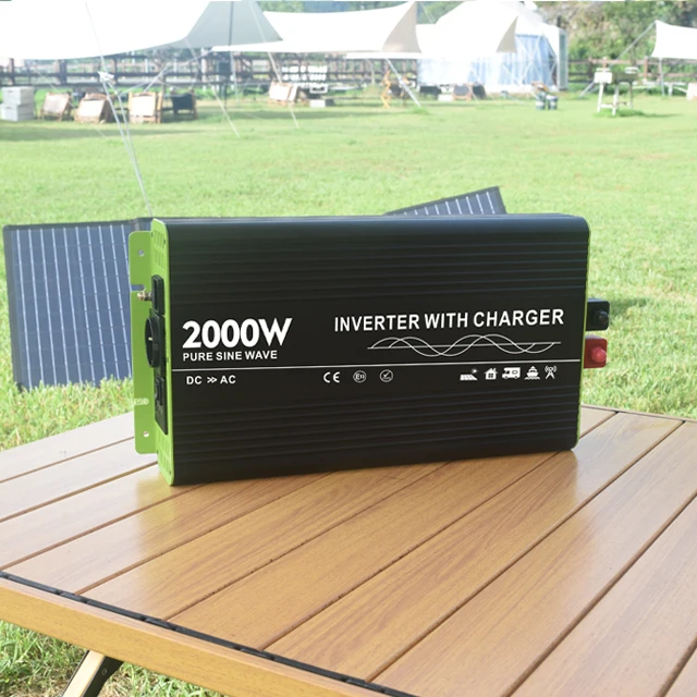 12VDC TO 110V/220V/230VAC Pure Sine Wave 2000W Inverter&Converter With Battery Charger  Used For Car RV Vehicle 4WD