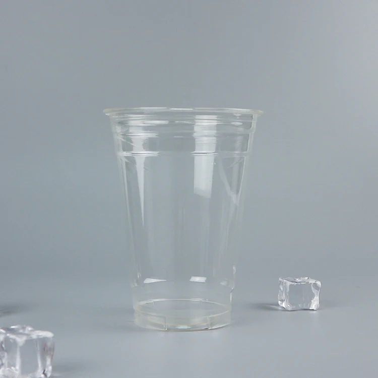 
700ml / 24oz Clear Plastic PET disposable drinking cup with customize logo printing 