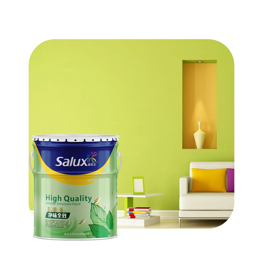 Low-Voc Salux scrub resistance Interior wall  Latex Paint for housing decoration satin paint semi gloss effect