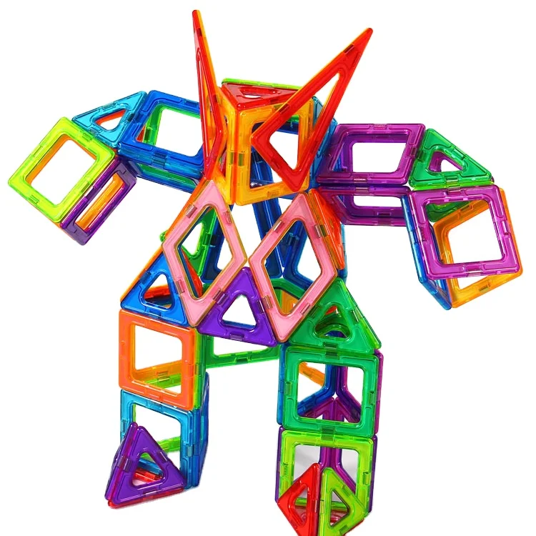 Magnetic building panels DIY toy ABS plastic tiles Blocks Set toys For Kids magnetic tiles set  magnetic  connector