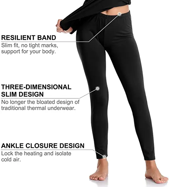 Autumn Sumramer Fashion Thermal Underwear Set For Women With