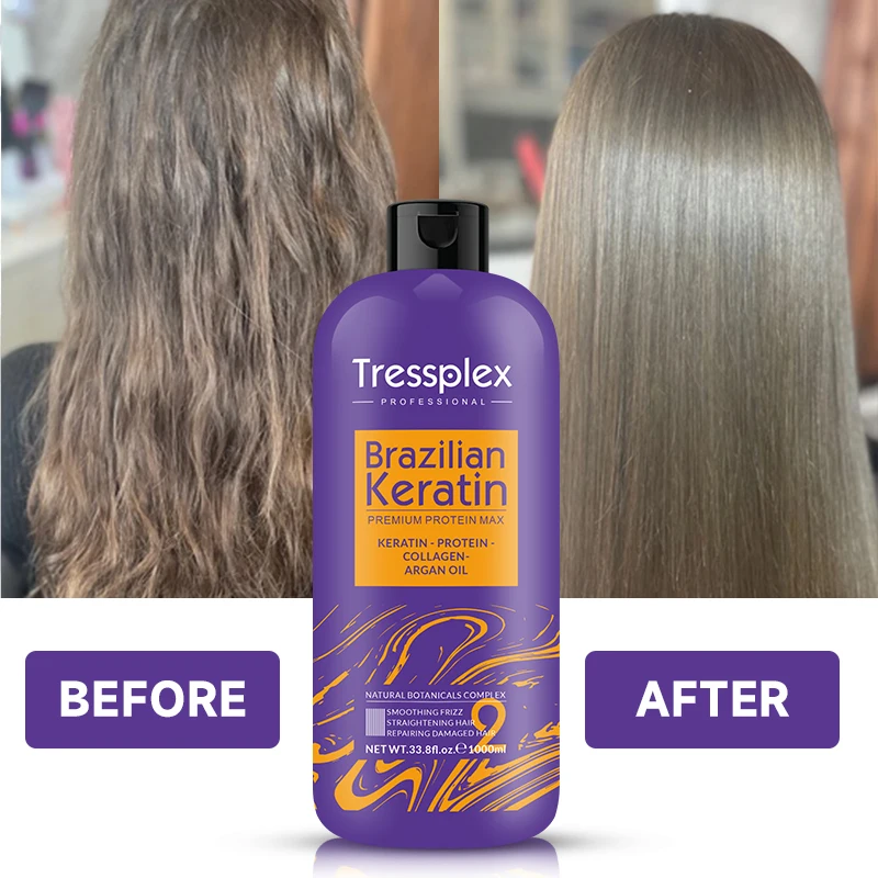 Tressplex OEM Brazilian Hair Organic Keratin Smoothing System Naturals Organic Hydrolyzed Keratin For Hair Treatment