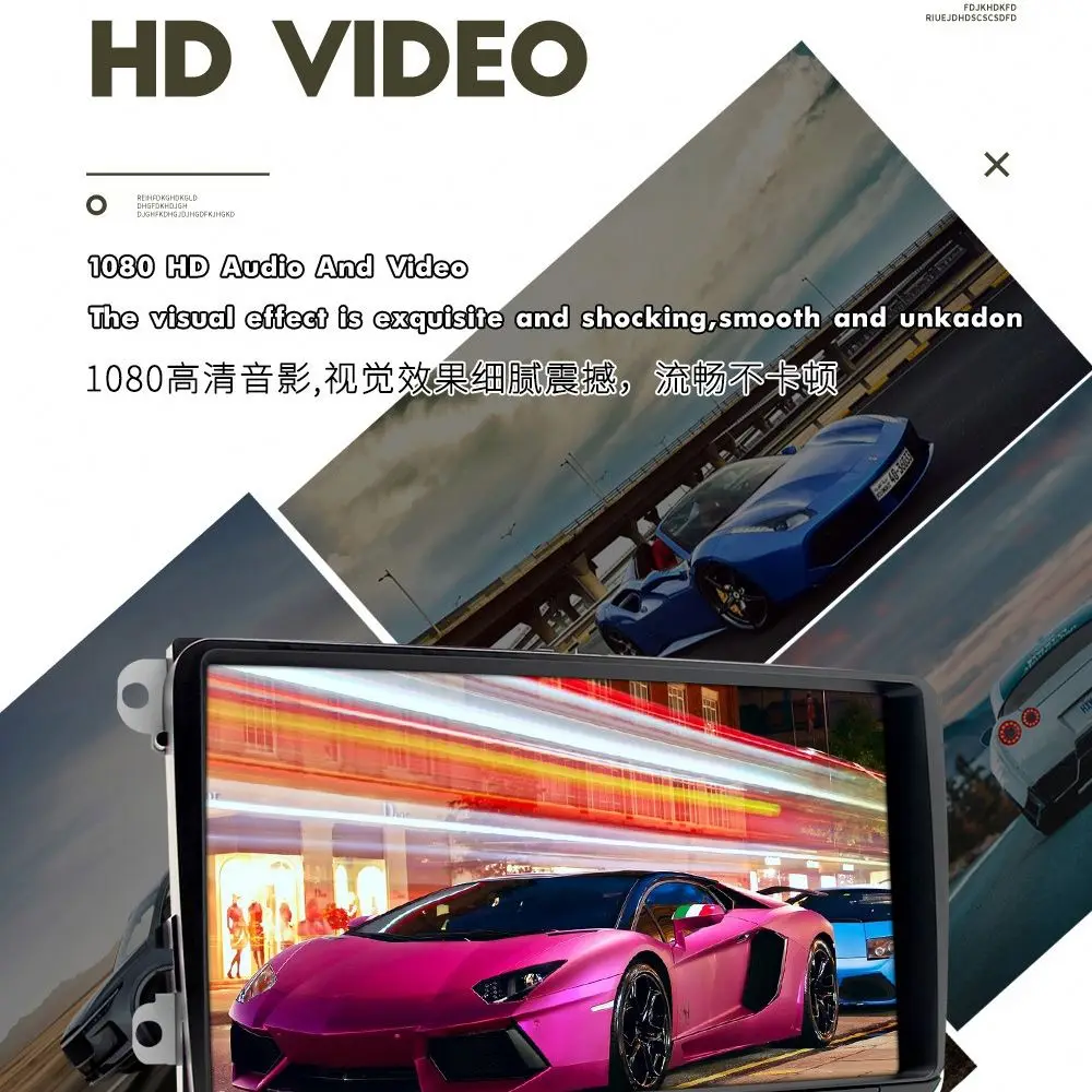 7 8 9 Inch Car Monitor Screen Touchscreen 2 din DVD Car Android Player for VM