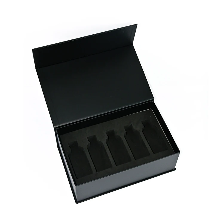 Luxury Folding Gift Box Classic Black Large Magnetic Presentation Gift Hamper Box For Packing