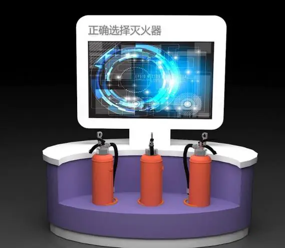 Simulated fire extinguishing experience