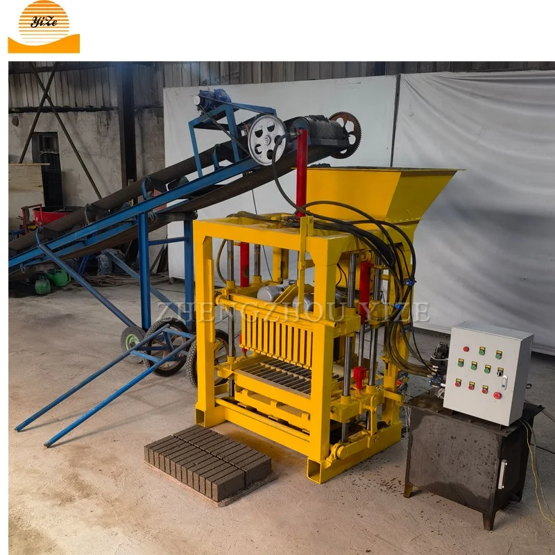 automatic hydraulic press interlocking vibration cement brick block making machine hollow block brick maker machine