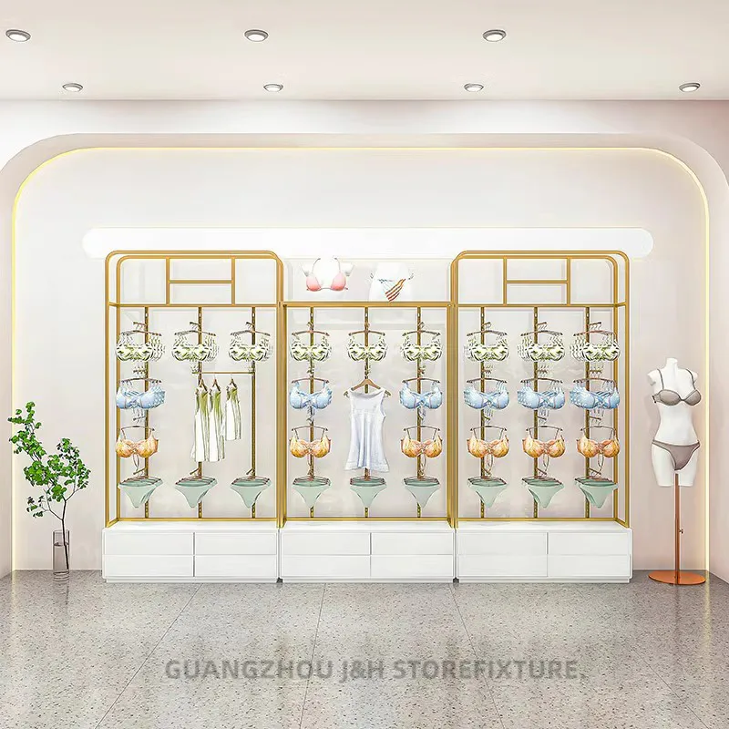 Retail modern underwear display rack sports bras rack underwear fitting shop display stand cabinet for lingerie store furniture