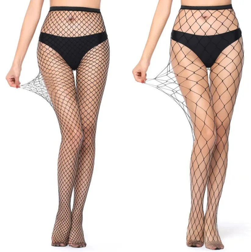 Wholesale Cheap Sexy Black Mesh Fishnet Pantyhose Women Ladies High Waist Fish Net Tights