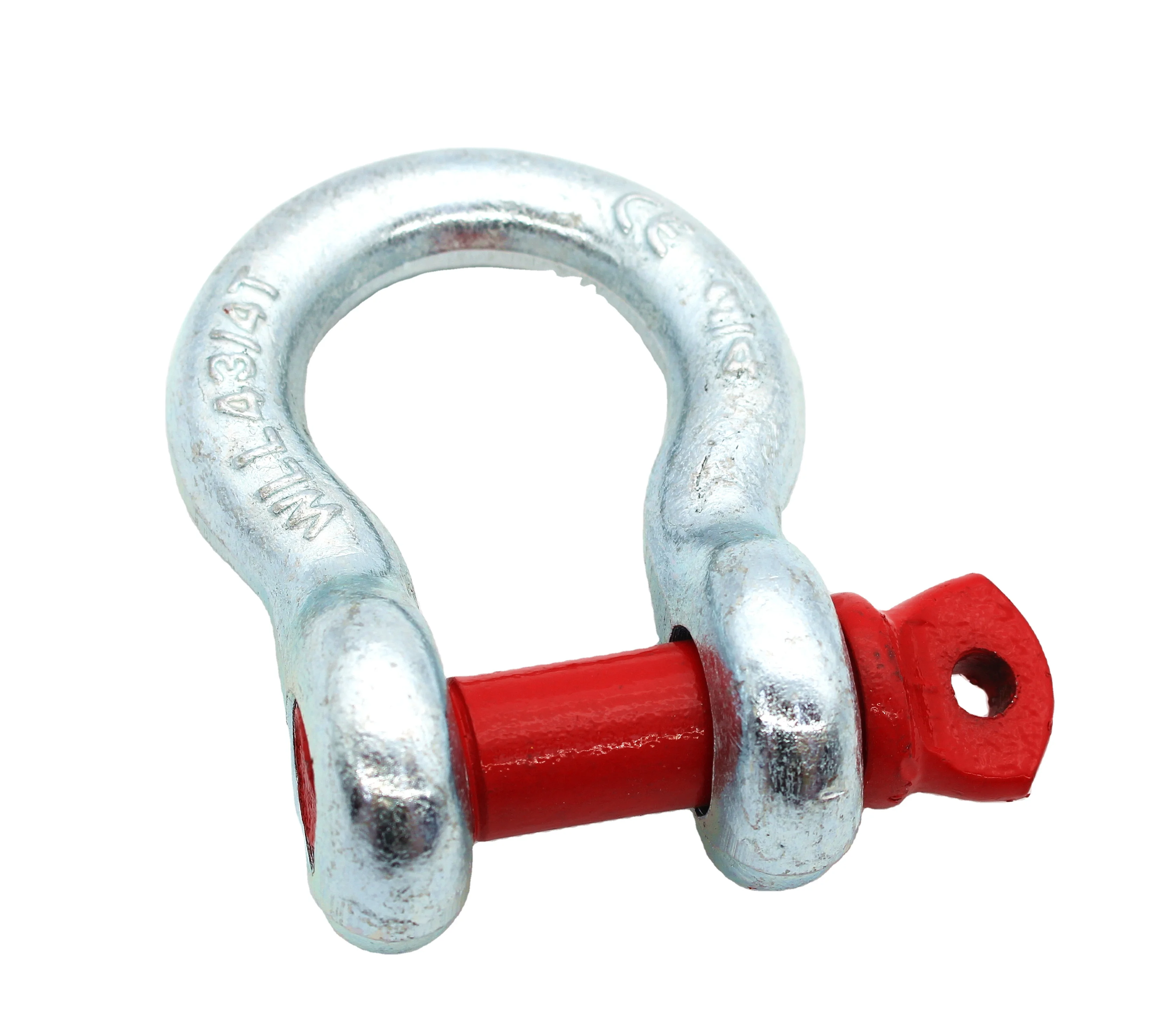 Galvanized Safety heavy duty US Type G209 Range from 330kg to 55000kg Omega Lifting Anchor Bow Shackles with screw pin