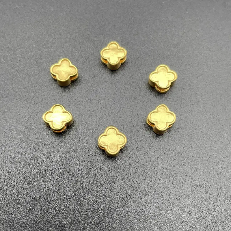 Factory direct sale 3D hard gold 999 pure gold four-leaf clover pendant can be used as necklace or bracelet gold jewelry