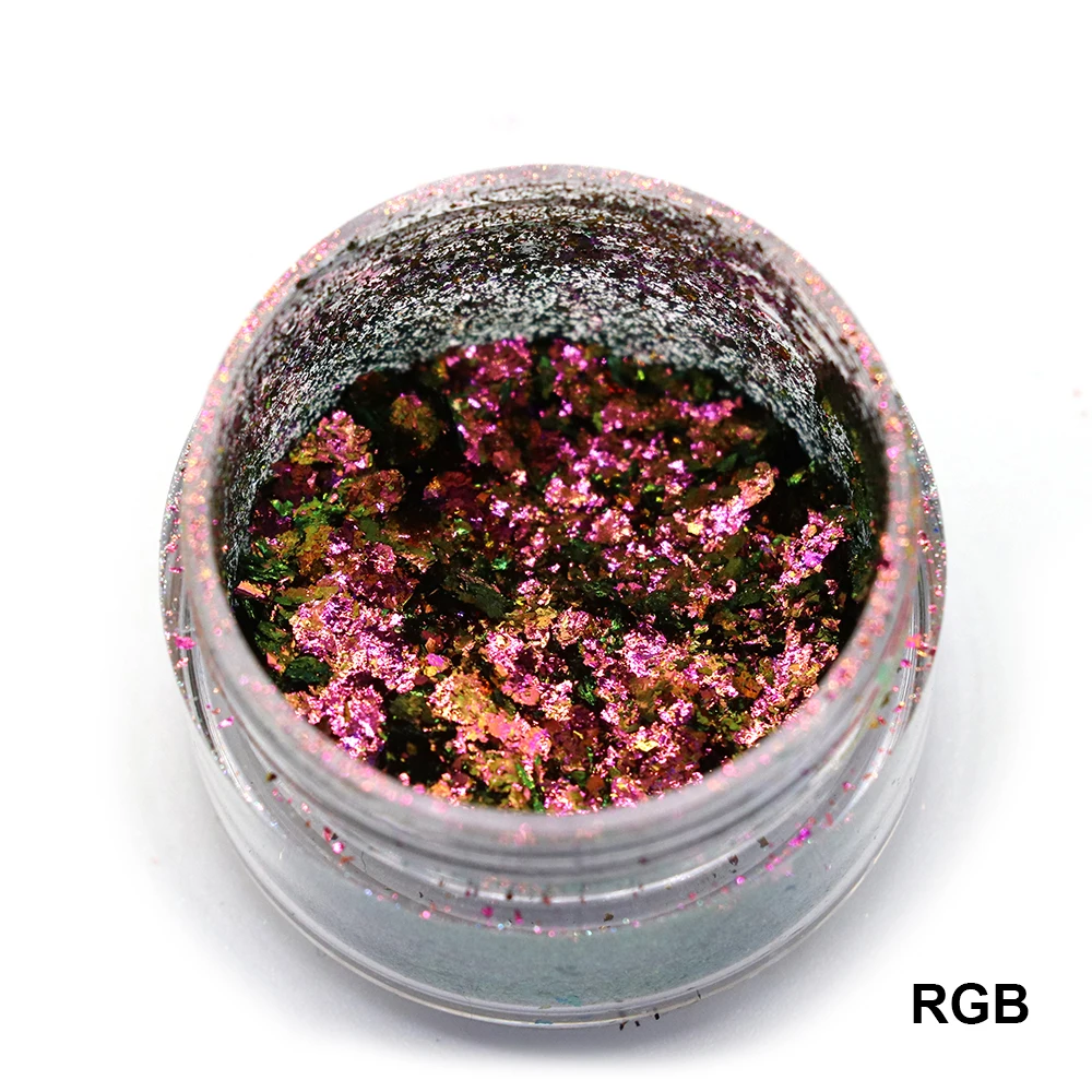 Cosmetic Chameleon Pigment Eyeshadow Multichrome Glitter Color Changing Foil Flakes Chameleon Flakes