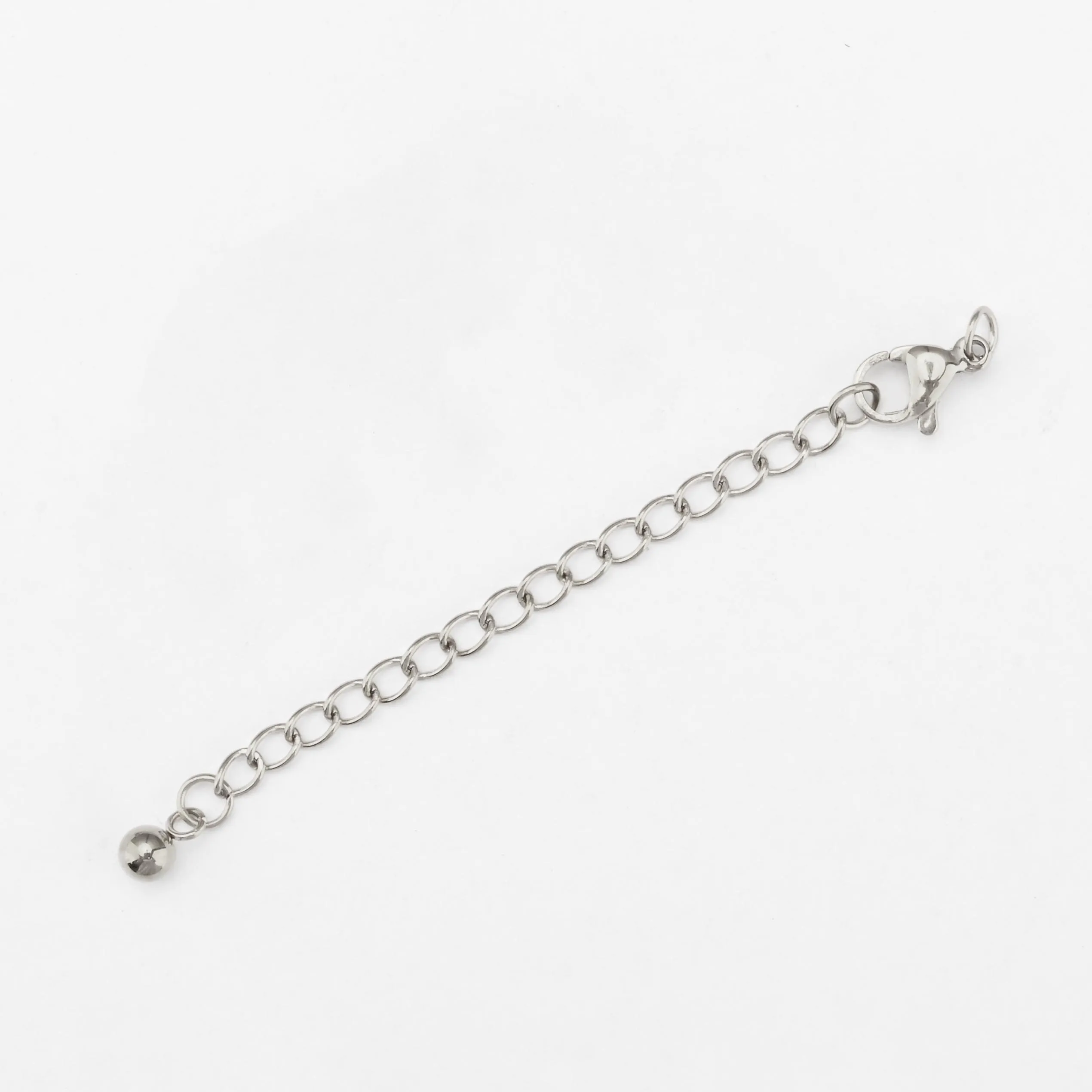 Support customization finished extension chains with end tag necklace and bracelet extension chains