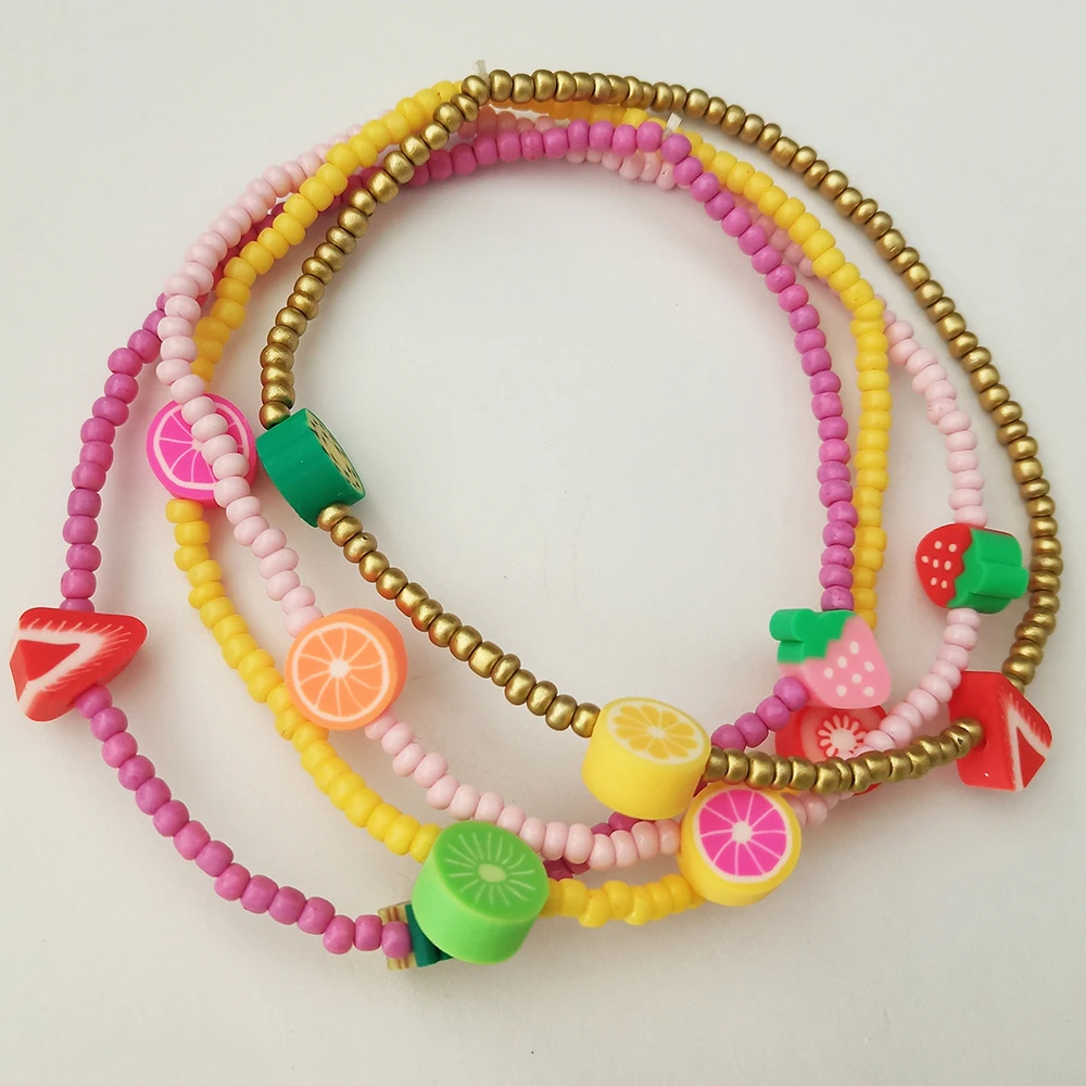  Liberty Gifts new fashion hand crafts heart shape elastic wrap bracelet bohemian girls summer wrist decoration
