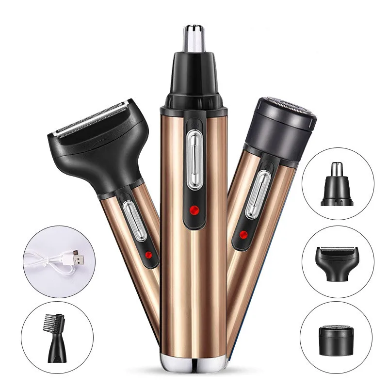 electric 4 in 1 rechargeable ear eyebrow shaver nose hair trimmer for men