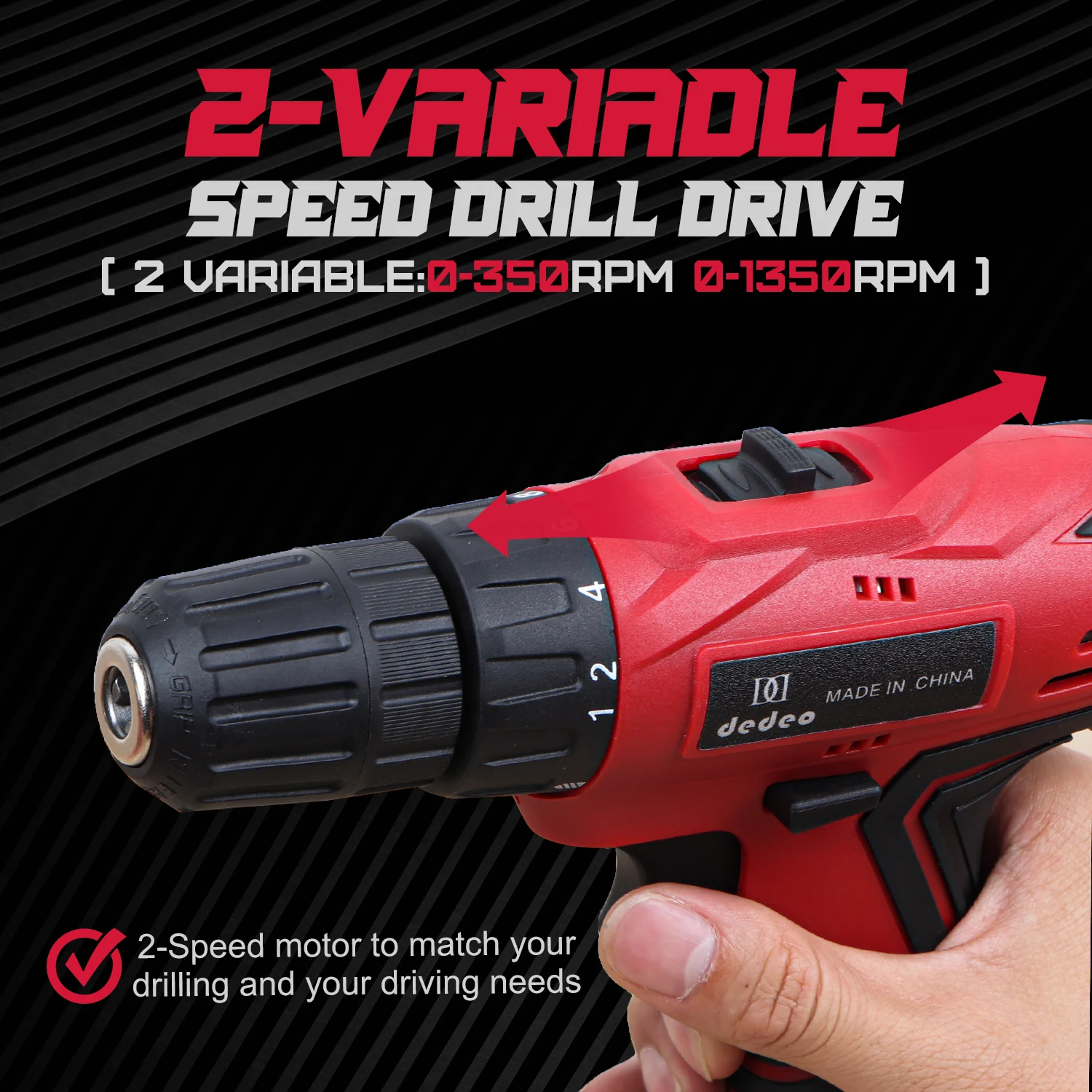 High Quality Variable Speed 16.8V Lithium Battery Driver Rechargeable Power Tools Set Cordless Drill Kit Drill Machine