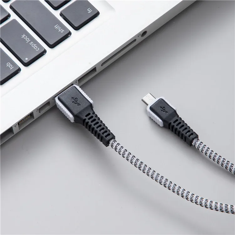  Дешевый нейлоновый Плетеный прочный кабель передачи данных 2A micro usb для быстрой зарядки