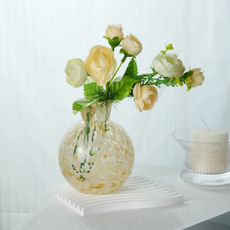 Home glassware supplier 2024 hand made lakotto handmade glass vase