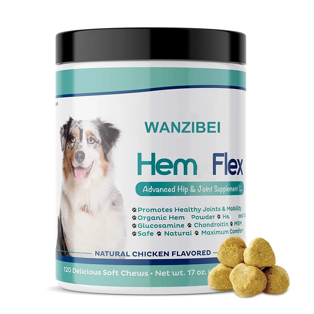 WANZIBEI 120 Soft Chews Hip And Joint Supplement Dogs Food In Stock  Pet Treats dog supplements and vitamin