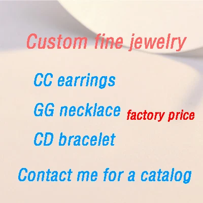 High quality wholesale gold cc cuff famous charm bangle imitation luxury brand gg designer jewelry cd earrings