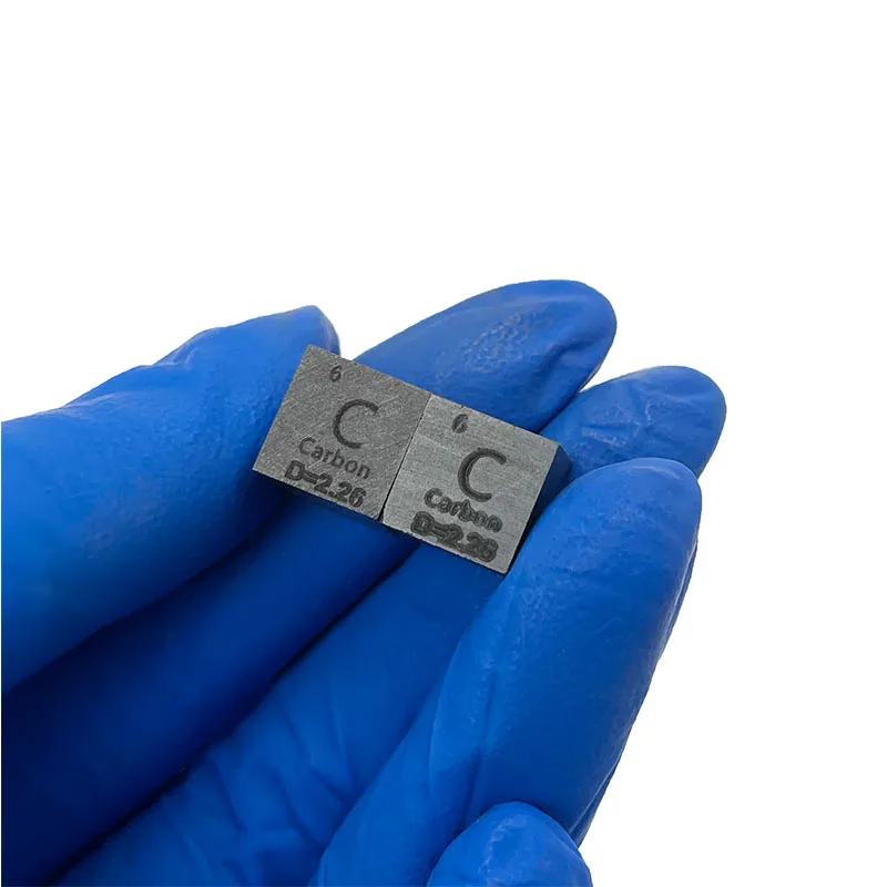 Customized Carbon Metal Cubes 10mm High Density 99.9% C Carbon Lumps for University Study