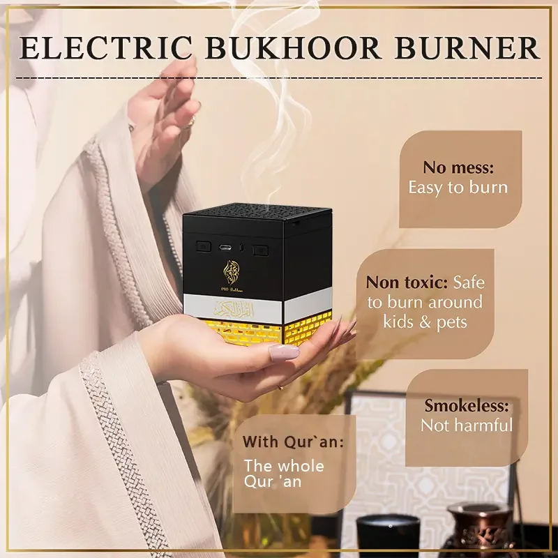 Wholesales Islamic Gifts Incense Fragrance Aroma Burner Bakhoor Burner Arabic Portable Electric Incense Burner for car and home