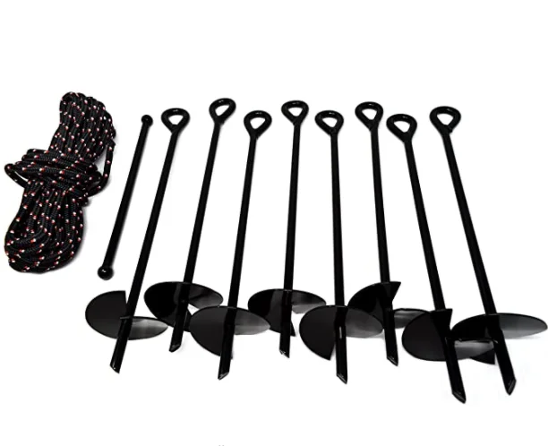 Ground Anchors Easy to Use with Drill Heavy Duty Anchor Hook