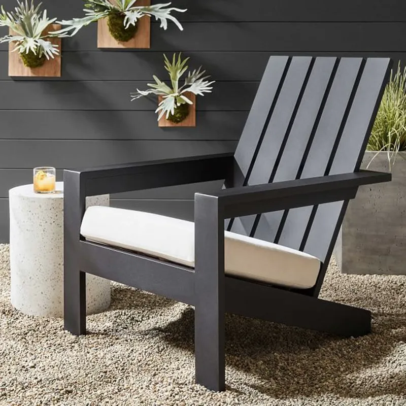 Wholesale Beach garden Patio Balcony Leisure Aluminum Outdoor Furniture Metal Adirondack Chair with Armrest