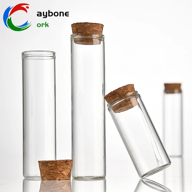 10ml 20ml Mini Jars Cork Lids Wishing Message Vials Pudding Jar Glass Bottles Jar Wooden Stopper With Cork Cap Wooden Stopper