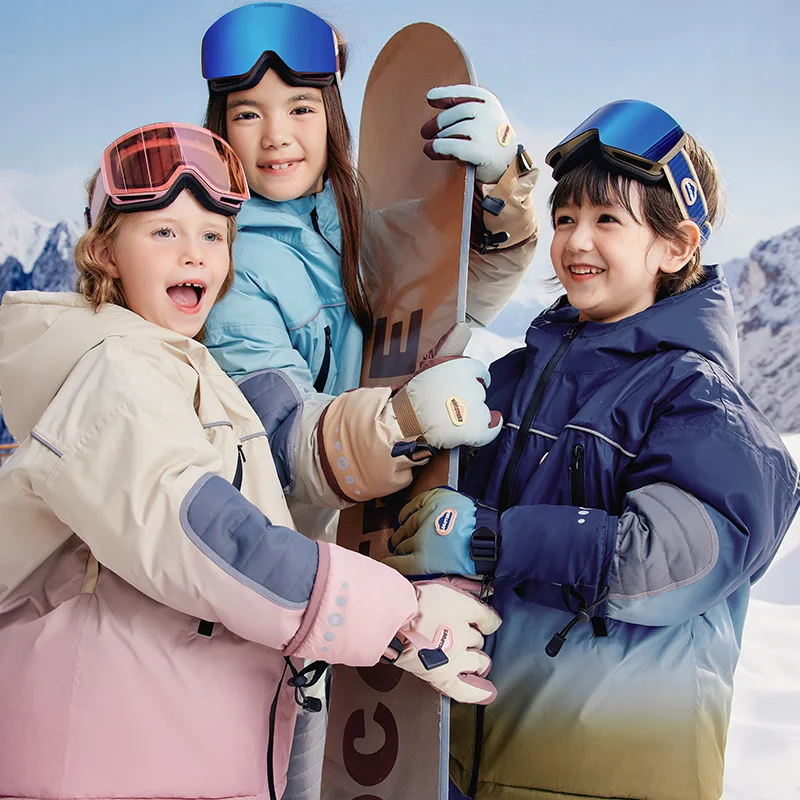 KOCOTREE Wholesale Outdoor Cold Proof Waterproof Kids Snowboard Winter Ski Gloves Thermal Snow Winter Child Gloves