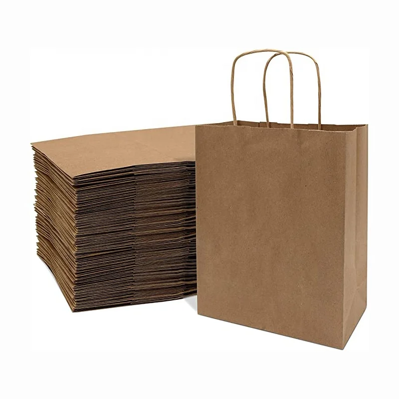Manufacturer supply high quality cheap price free design kraft shopping food lunch paper bag withcustomized  logo printed