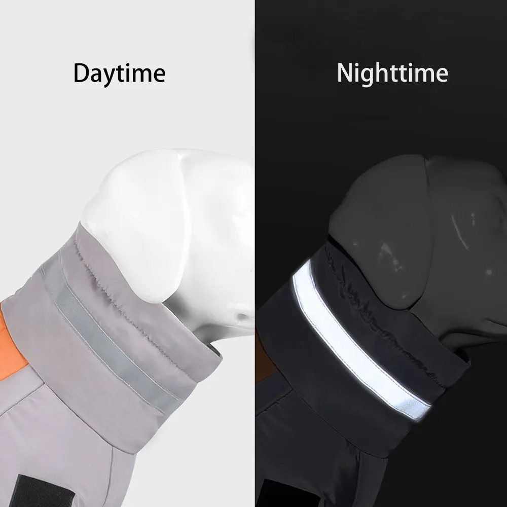 Wholesale Pet Clothing Luxury Pet Clothes Medium Large Dog Keep Warm Night Reflection Cotton Padded Pet Clothes